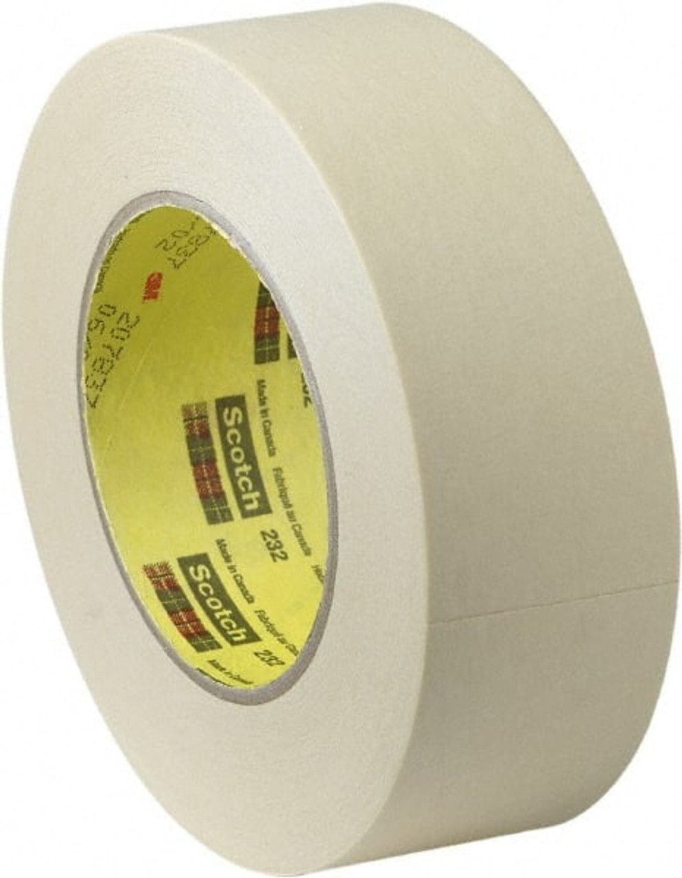 3M 1-1/2 Wide x 180 ft. Long x 6.3 Tan Paper Masking Tape 27 Lb/In Tensile  Stength, Series 232 7000124031 - 71319024 - Penn Tool Co., Inc